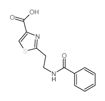 4-Thiazolecarboxylicacid, 2-[2-(benzoylamino)ethyl]-结构式