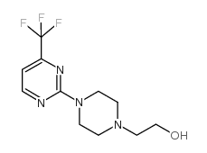 2-(4-(4-三氟甲基嘧啶-2-基)哌嗪-1-基)乙醇结构式