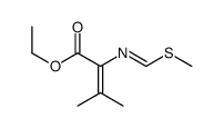 ethyl 3-methyl-2-(methylsulfanylmethylideneamino)but-2-enoate结构式