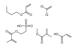 butyl prop-2-enoate,1,1-dichloroethene,methyl 2-methylprop-2-enoate,2-(2-methylprop-2-enoyloxy)ethanesulfonic acid,prop-2-enoic acid Structure
