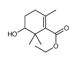 5-Hydroxy-2,6,6-trimethyl-1-cyclohexene-1-carboxylic acid ethyl ester结构式