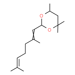 2-(2,6-dimethylhepta-1,5-dienyl)-4,4,6-trimethyl-1,3-dioxane结构式