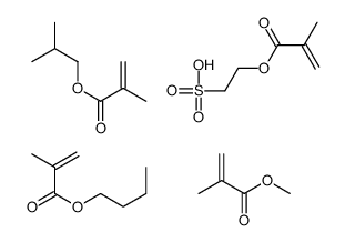butyl 2-methylprop-2-enoate,methyl 2-methylprop-2-enoate,2-(2-methylprop-2-enoyloxy)ethanesulfonic acid,2-methylpropyl 2-methylprop-2-enoate结构式
