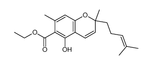 ethyl 5-hydroxy-2,7-dimethyl-2-(4-methylpent-3-en-1-yl)-2H-chromene-6-carboxylate结构式