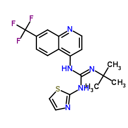 2-tert-butyl-1-(1,3-thiazol-2-yl)-3-[7-(trifluoromethyl)quinolin-4-yl]guanidine Structure