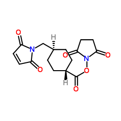 反式-4-(马来酰亚胺甲基)环己烷羧酸-NHS结构式