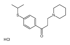 3-piperidin-1-yl-1-(4-propan-2-ylsulfanylphenyl)propan-1-one,hydrochloride Structure
