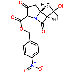 4-硝基苄基-(5R,6S)-6-[1R]-1-羟基乙基]-3,7-二酮-1-氮杂双环[3.2.0]庚烷-2-羧酸酯结构式