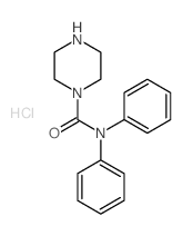 1-Piperazinecarboxamide,N,N-diphenyl-, hydrochloride (1:1) Structure