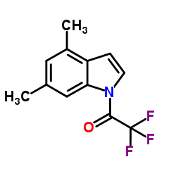 1-(4,6-二甲基-1H-吲哚-1-基)-2,2,2-三氟乙酮结构式