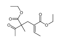 diethyl 2-acetyl-4-ethylidene-2-methylpentanedioate Structure
