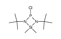 1,3-Di-tert-butyl-2-chlor-4,4-dimethyl-1,3-diaza-2-phospha-4-silacyclobutan结构式