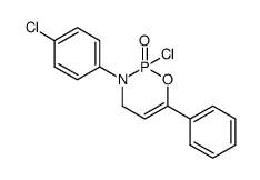 2-chloro-3-(4-chlorophenyl)-6-phenyl-3,4-dihydro-1,3,2-oxazaphosphinine 2-oxide Structure