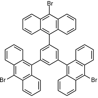 1,3,5-三(10-溴代蒽-9-基)苯结构式