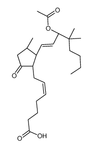(Z)-7-[(1R,2R,3R)-2-[(E,3R)-3-acetyloxy-4,4-dimethyloct-1-enyl]-3-methyl-5-oxocyclopentyl]hept-5-enoic acid结构式