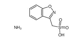 1,2-benzisoxazole-3-methanesulfonic acid ammonium salt结构式