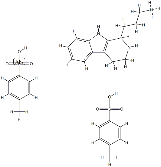 2,3,4,9-tetrahydro-1H-pyrido[3,4-b]indolio-1-propylammonium bis(p-tolylsulphonate)结构式