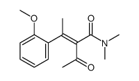 2-acetyl-3-(2-methoxyphenyl)-N,N-dimethylbut-2-enamide结构式