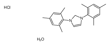 1,3-bis(2,4,6-trimethylphenyl)-1,2-dihydroimidazol-1-ium,chloride,hydrate Structure