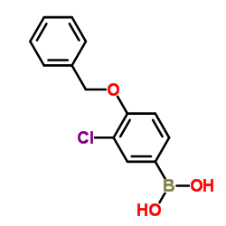 [4-(Benzyloxy)-3-chlorophenyl]boronic acid structure