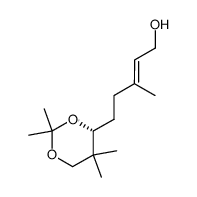 (E)-3-Methyl-5-((R)-2,2,5,5-tetramethyl-[1,3]dioxan-4-yl)-pent-2-en-1-ol Structure