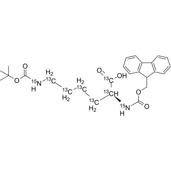 Fmoc-Lys(Boc)-OH-13C6,15N2 Structure