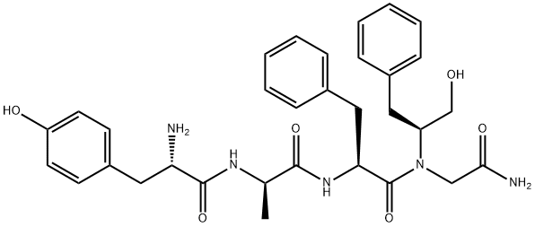 L-Tyr-D-Ala-L-Phe-Gly-[(S)-1-(Hydroxymethyl)-2-phenylethyl]NH2结构式