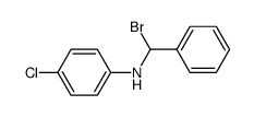 N-(α-bromo-benzyl)-4-chloro-aniline结构式