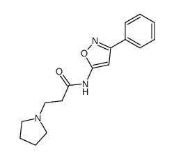N-(3-phenyloxazol-5-yl)-3-pyrrolidin-1-yl-propanamide Structure