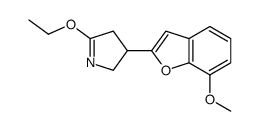 5-ethoxy-3-(7-methoxy-1-benzofuran-2-yl)-3,4-dihydro-2H-pyrrole结构式