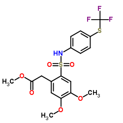 METHYL [4,5-DIMETHOXY-2-(4-TRIFLUOROMETHYLSULFANYL)-PHENYLSULFAMOYL PHENYL]-ACETATE Structure