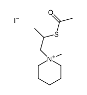 S-[1-(1-methylpiperidin-1-ium-1-yl)propan-2-yl] ethanethioate,iodide Structure