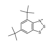 4,6-Di-tert-butyl-benzo-1,2,3-dithiazolyl radikal结构式