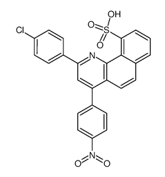 2-(p-chlorophenyl)-4-(p-nitrophenyl)-10-benzoquinolinesulfonic acid Structure