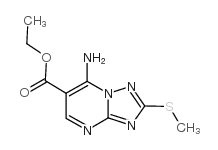 7-氨基-2-甲基硫代噻唑嘧啶-6-羧酸乙酯结构式