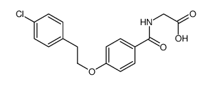 2-[[4-[2-(4-chlorophenyl)ethoxy]benzoyl]amino]acetic acid结构式