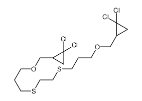 1,1-dichloro-2-[3-[2-[3-[(2,2-dichlorocyclopropyl)methoxy]propylsulfanyl]ethylsulfanyl]propoxymethyl]cyclopropane结构式