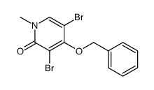 3,5-dibromo-1-methyl-4-phenylmethoxypyridin-2-one结构式