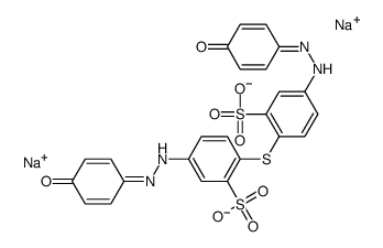 2,2-硫双[5-[(4-羟基苯基)偶氮]苯磺酸]结构式