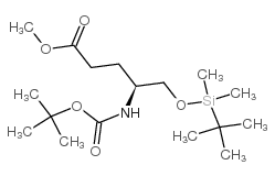 (S)-4-叔丁氧羰基氨基-5-叔丁基二甲基硅氧基戊酸甲酯结构式