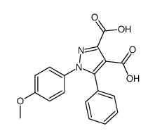 1-(4-methoxyphenyl)-5-phenylpyrazole-3,4-dicarboxylic acid Structure