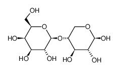 O-β-D-galactopyranosyl-(1-4)-β-D-xylopyranose Structure