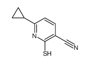 6-cyclopropyl-2-sulfanylidene-1H-pyridine-3-carbonitrile结构式
