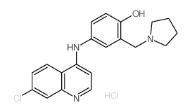 Phenol,4-[(7-chloro-4-quinolinyl)amino]-2-(1-pyrrolidinylmethyl)-, hydrochloride (1:2) Structure