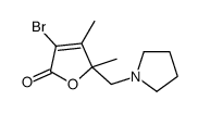 3-bromo-4,5-dimethyl-5-(pyrrolidin-1-ylmethyl)furan-2-one结构式