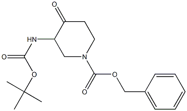 benzyl 3-((tert-butoxycarbonyl)amino)-4-oxopiperidine-1-carboxylate Structure