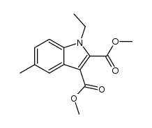 dimethyl 1-ethyl-5-methyl-1H-indole-2,3-dicarboxylate Structure