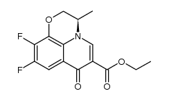 ethyl (R)-(+)-9,10-difluoro-2,3-dihydro-3-methyl-7-oxo-7H-pyrido[1,2,3-de][1,4]benzoxazine-6-carboxylate结构式