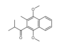1-(1,4-dimethoxy-3-methylnaphthalen-2-yl)-2-methylpropan-1-one结构式