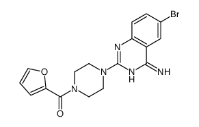 (4-(4-氨基-6-溴喹唑啉-2-基)哌嗪-1-基)(呋喃-2-基)甲酮结构式